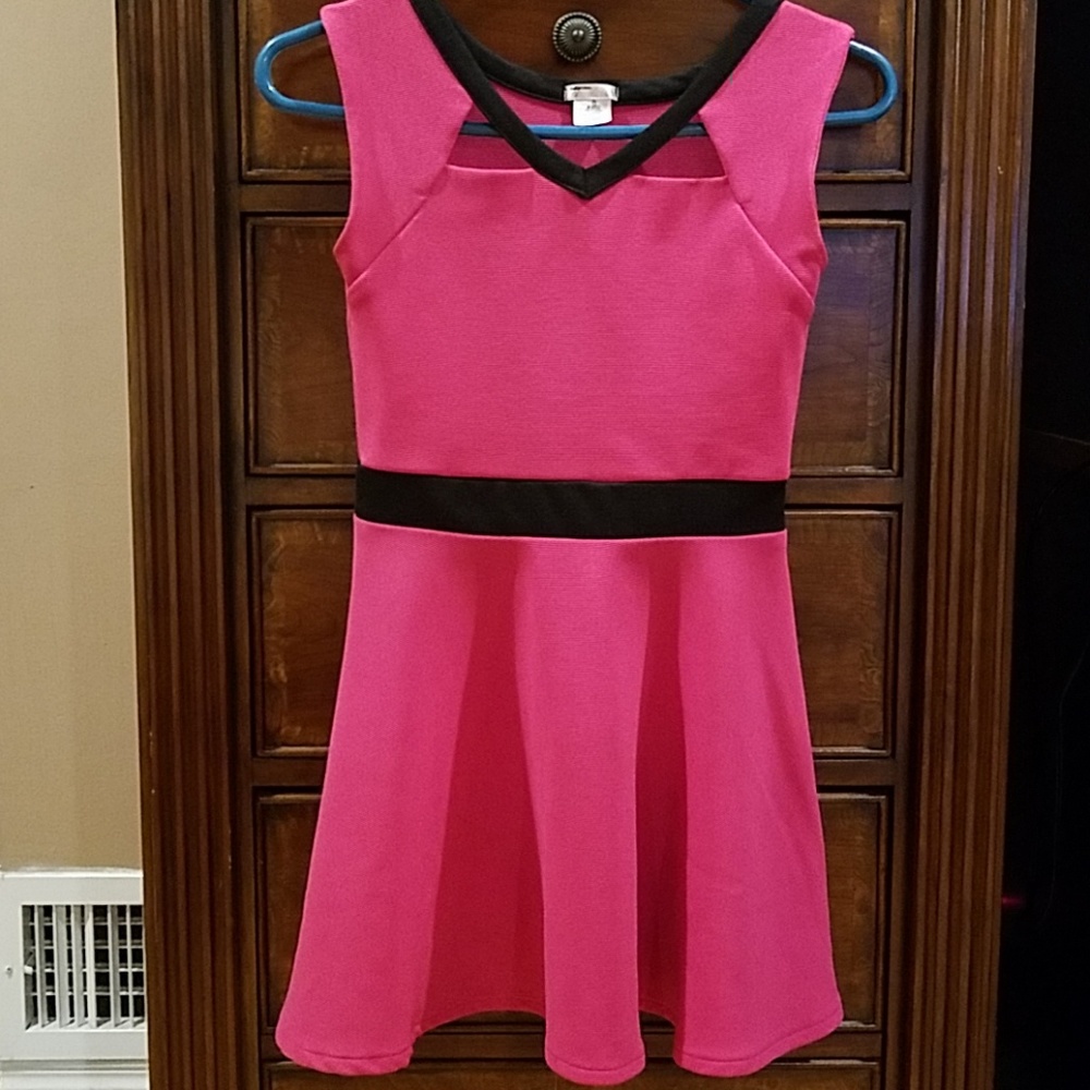 Sallie Miller Couture girls L 12 hot pink dress